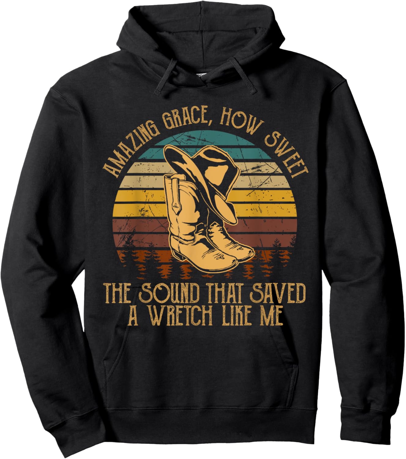 Amazing How Grace Sweet The Sound That Saved Wretchs Like Me Hoodie - Hoodie | Black