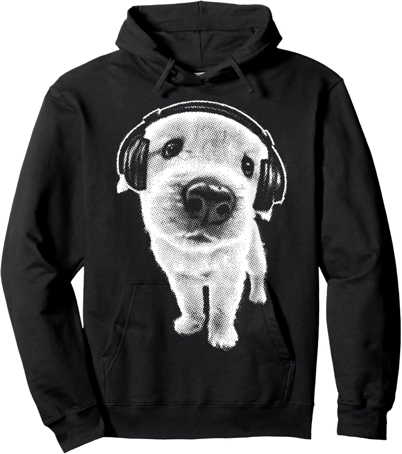 Y2K Dog Headphones Hoodie - Hoodie | Black