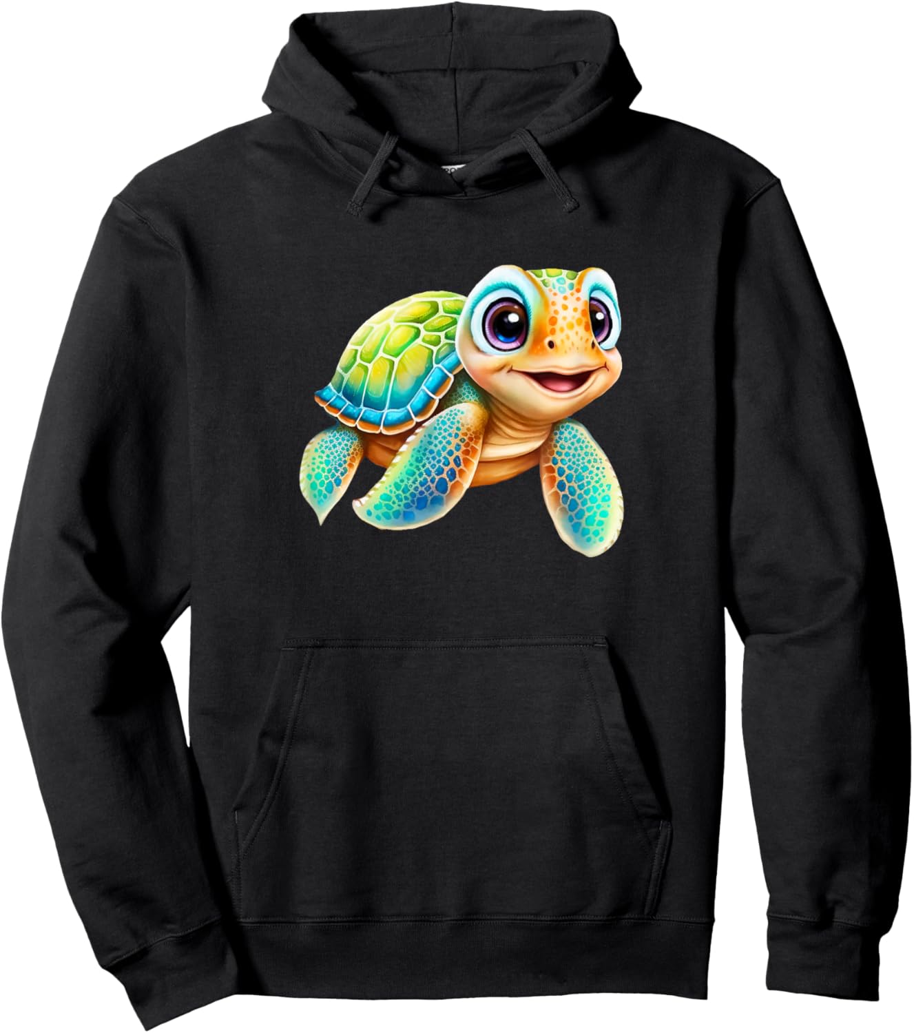 Cute Baby Sea Turtle design Hoodie - Hoodie | Black