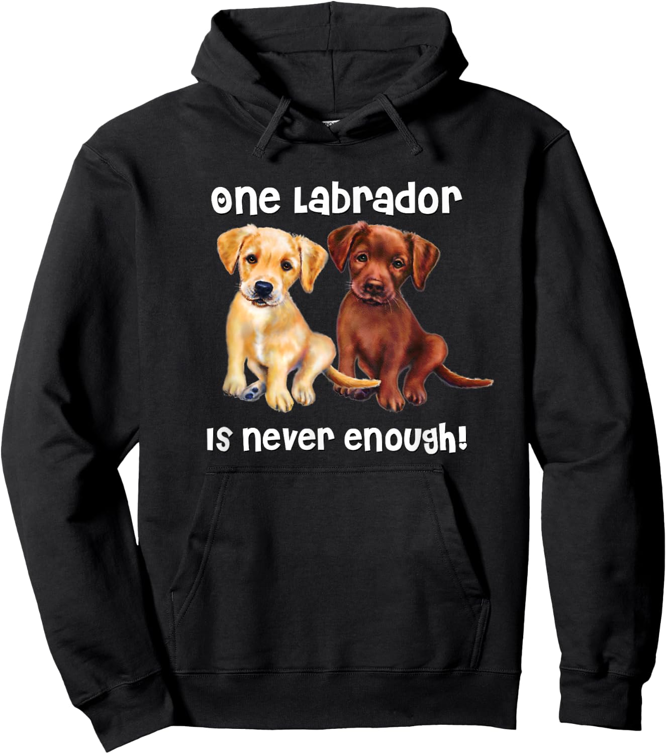 Labrador Dog funny Gift yellow chocolate brown lab Men Women Kids Hoodie - Hoodie | Black
