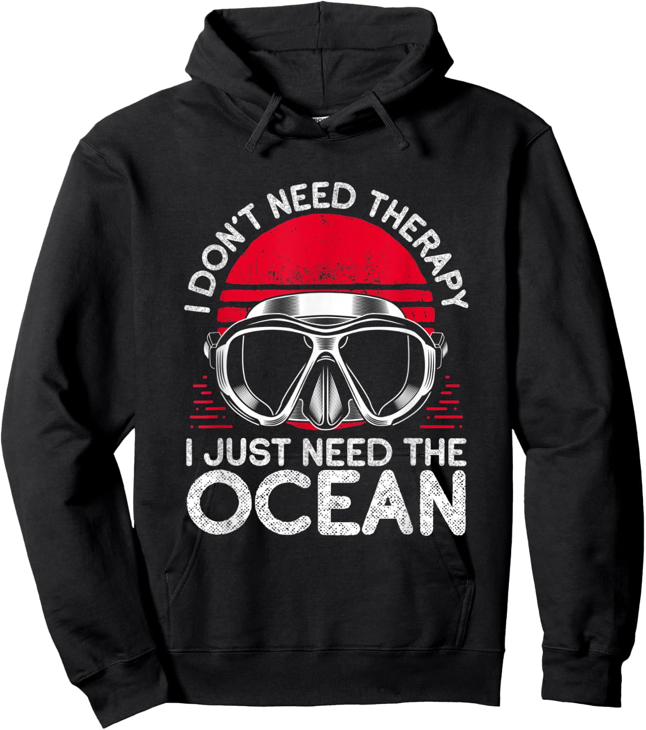 I Don’t Need Therapy I Need The Ocean Hoodie - Hoodie | Black