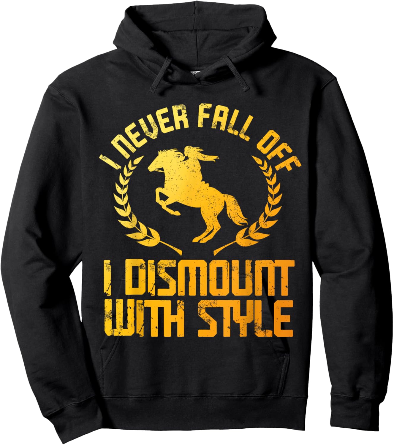 Funny Equestrian Art Women Equestrian Horse Lover Hoodie - Hoodie | Black
