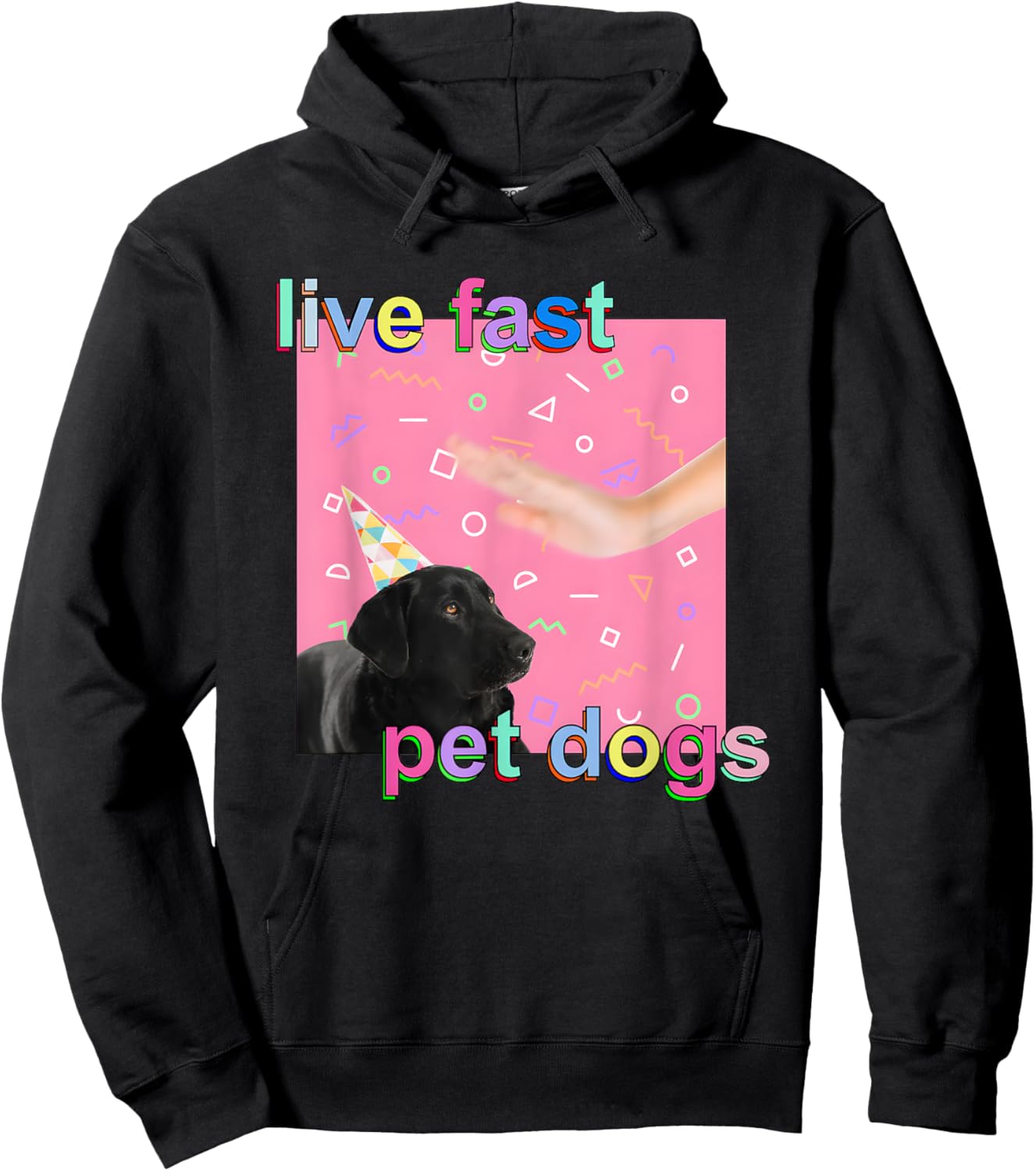Live Fast Pet Dogs Hoodie - Hoodie | Black