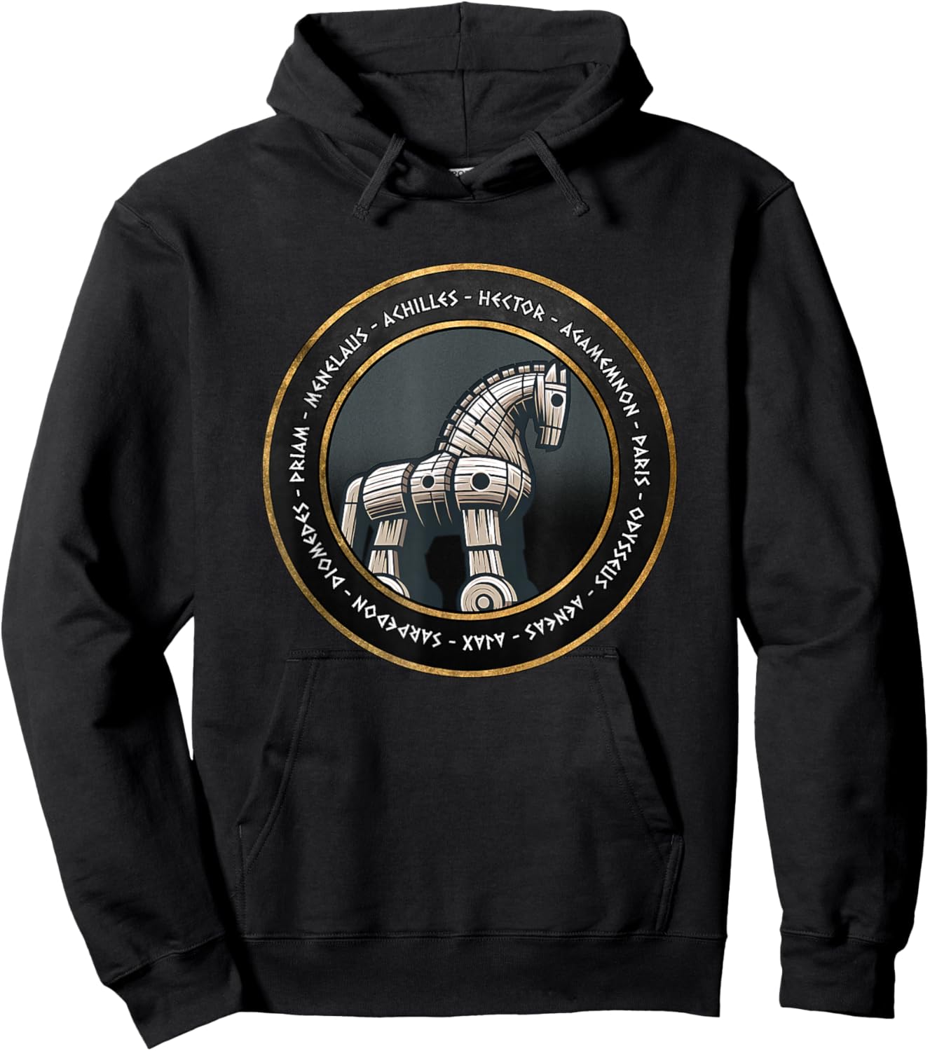 The Trojan War Heroes of the Iliad Greek History Hoodie - Hoodie | Black