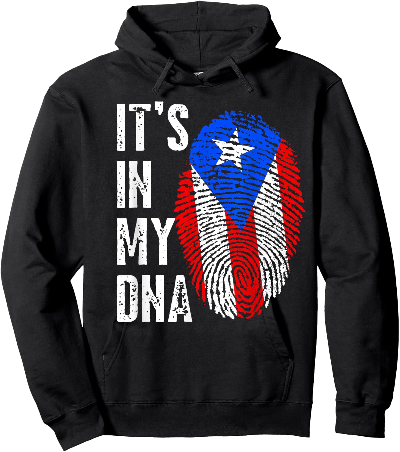 It's In My DNA Men Women Kids Puerto Rico Puerto Rican Flag Hoodie - Hoodie | Black
