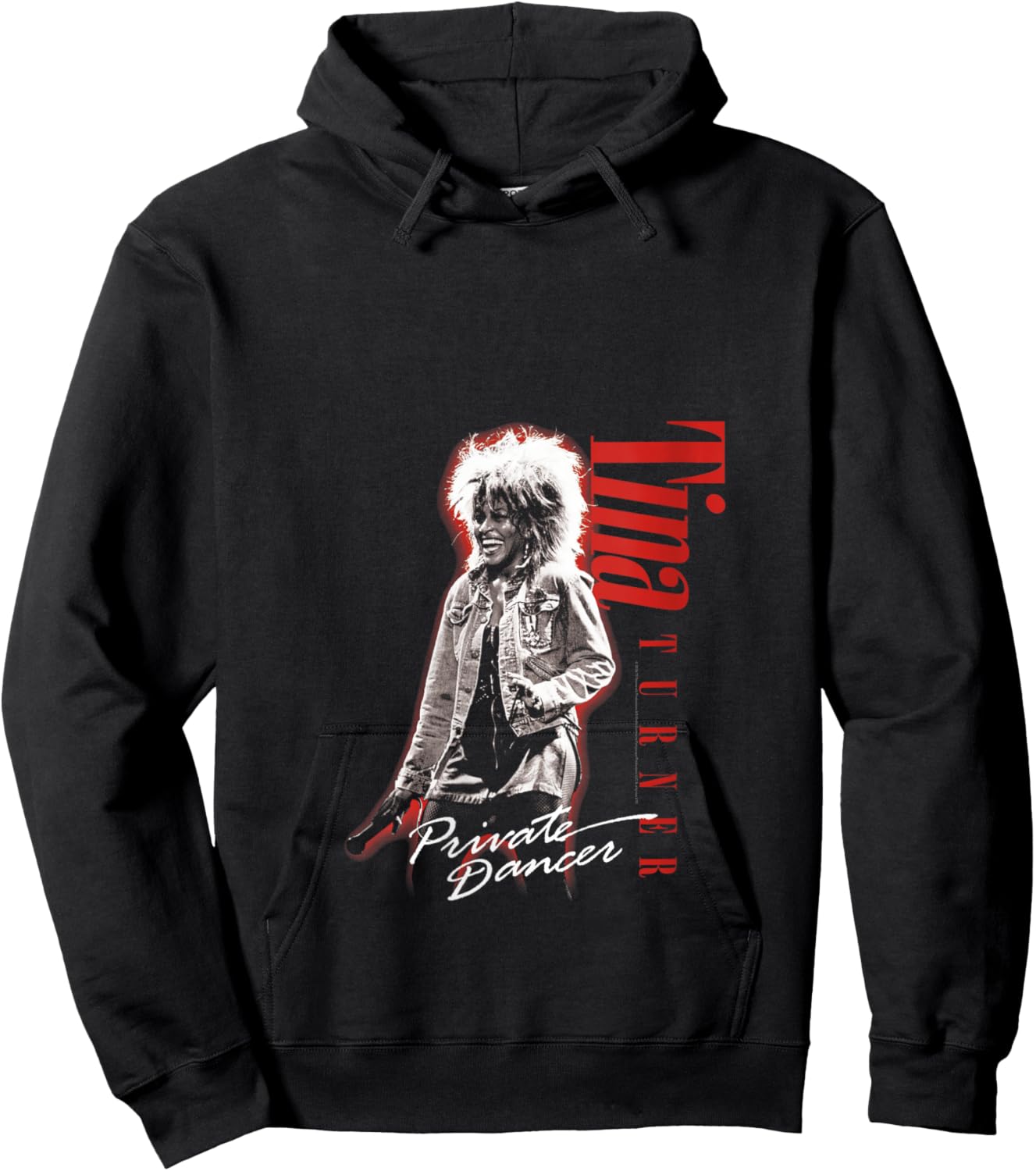 Tina Turner Private Dancer Red Glow V-Neck Hoodie - Hoodie | Black