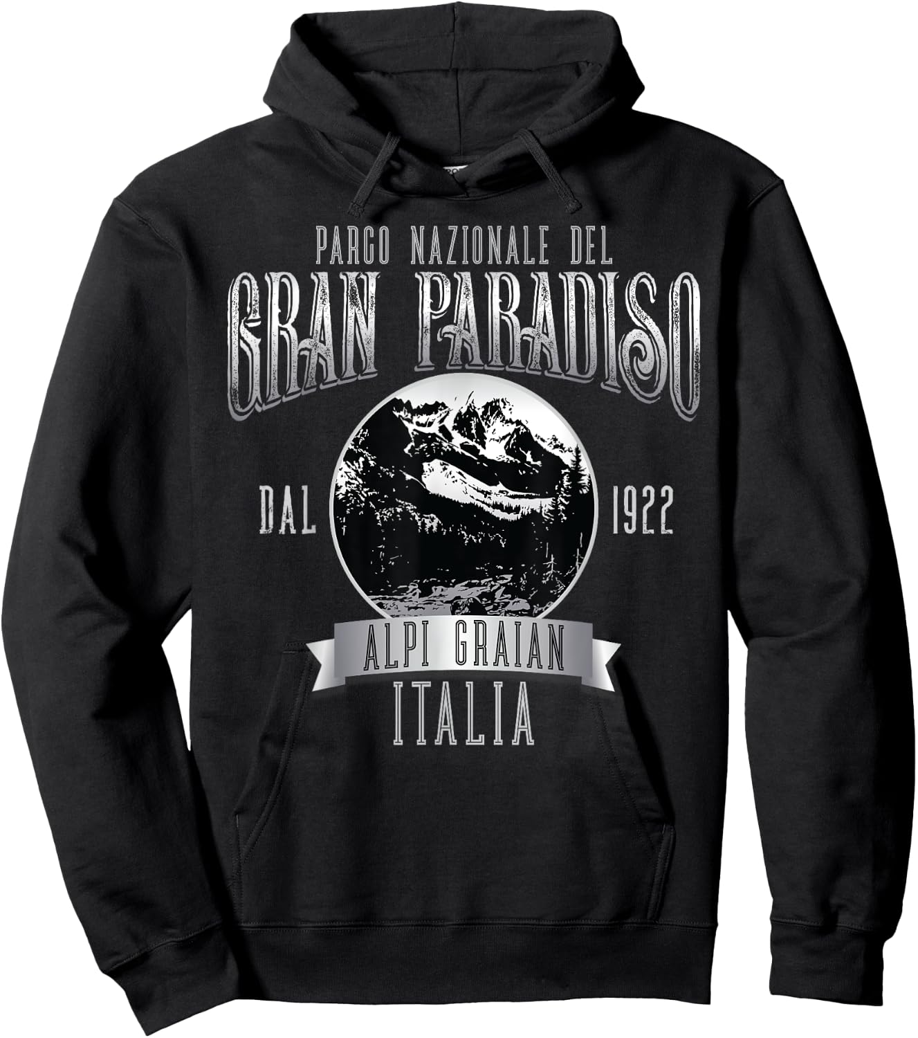 Gran Paradiso National Park Graian Alps Italy Souvenir Hoodie - Hoodie | Black