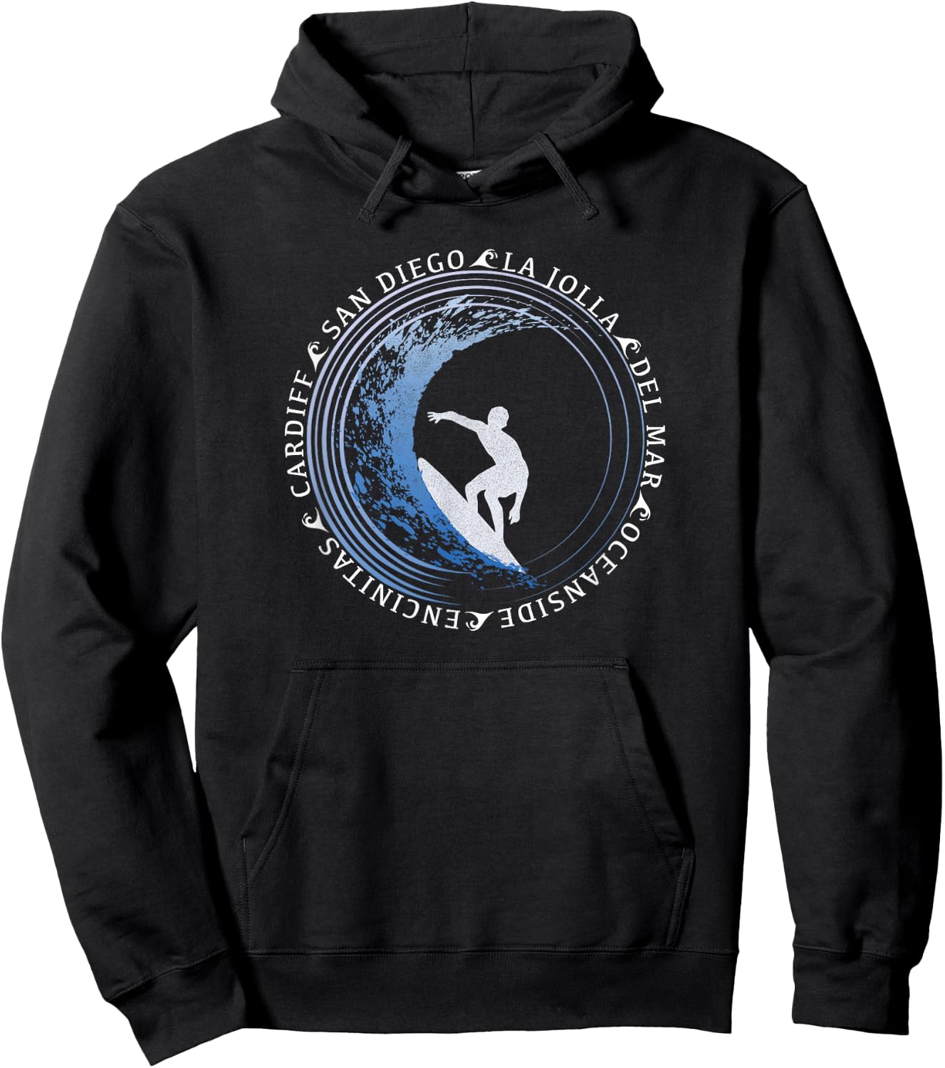 San Diego Surf/San Diego Beach Gift Hoodie - Hoodie | Black