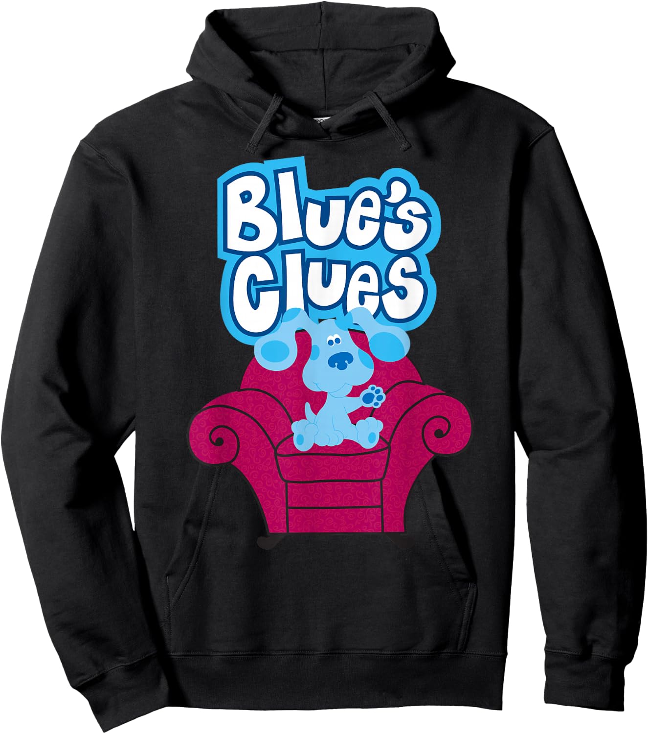 Blue's Clues On Red Sofa Hoodie - Hoodie | Black