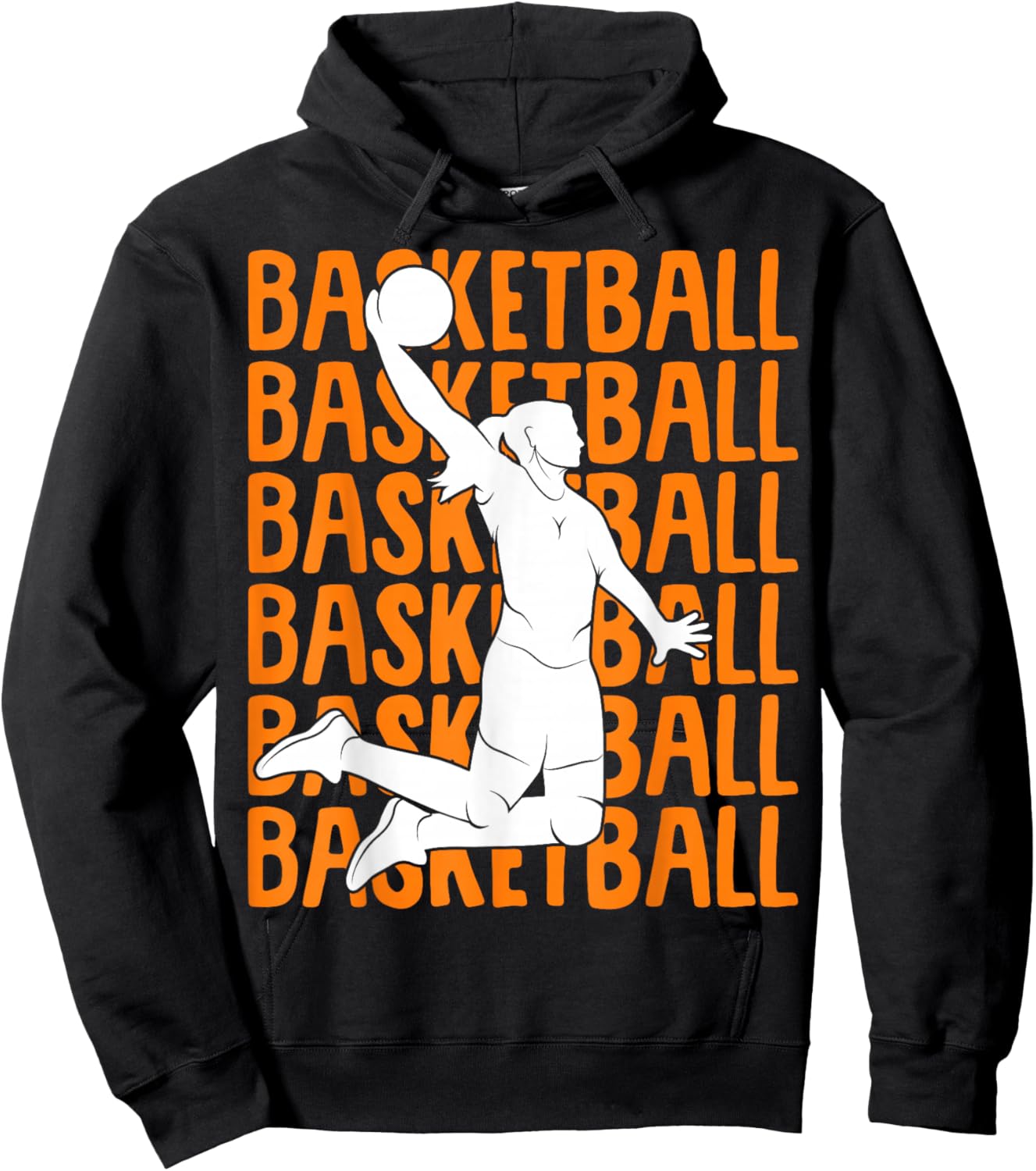 Basketball Girl Women Kids Hoodie - Hoodie | Black