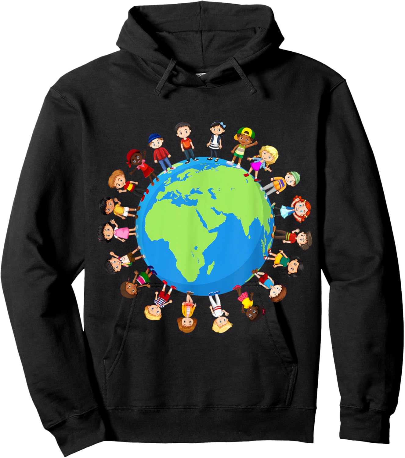 Earth Day Children Around the World Environmentalist Hoodie - Hoodie | Black