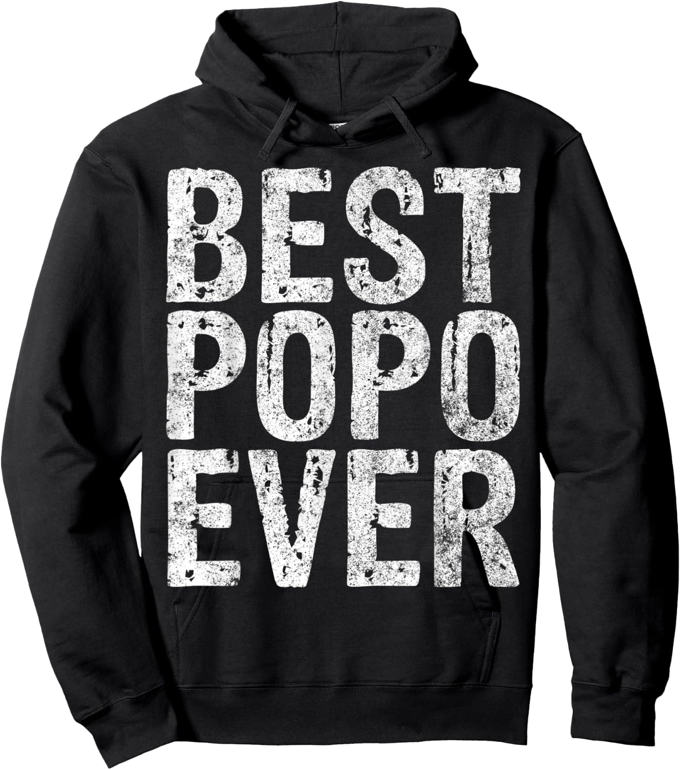 Best Popo Ever Shirt Funny Christmas Gift Father's Day Hoodie - Hoodie | Black