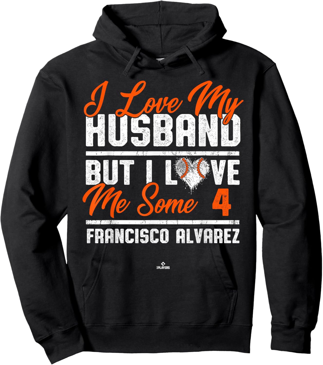 I Love My Husband Francisco Alvarez New York Baseball MLBPA Hoodie - Hoodie | Black
