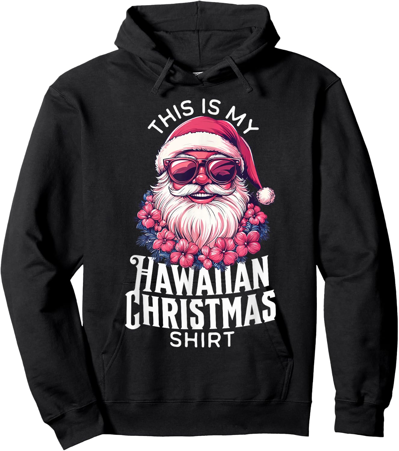 This Is My Hawaiian Christmas Shirt Family Mele Kalikimaka Hoodie - Hoodie | Black