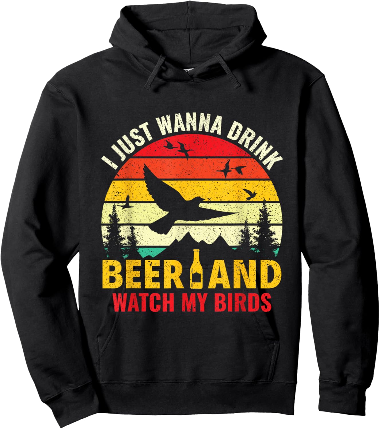 Drink Beer & Watch My Birds - Bird Watching Birdologist Hoodie - Hoodie | Black
