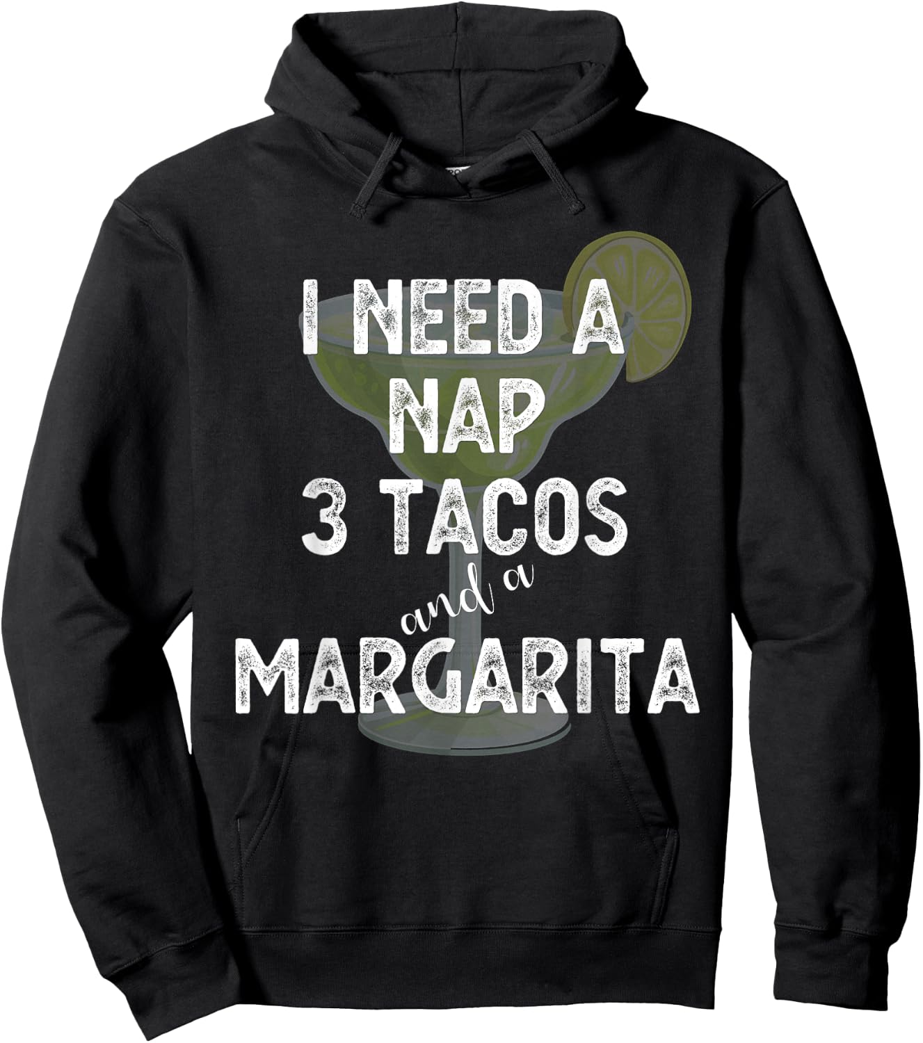 I Need a Nap 3 Tacos and a Margarita Cocktails Mamacita Hoodie - Hoodie | Black