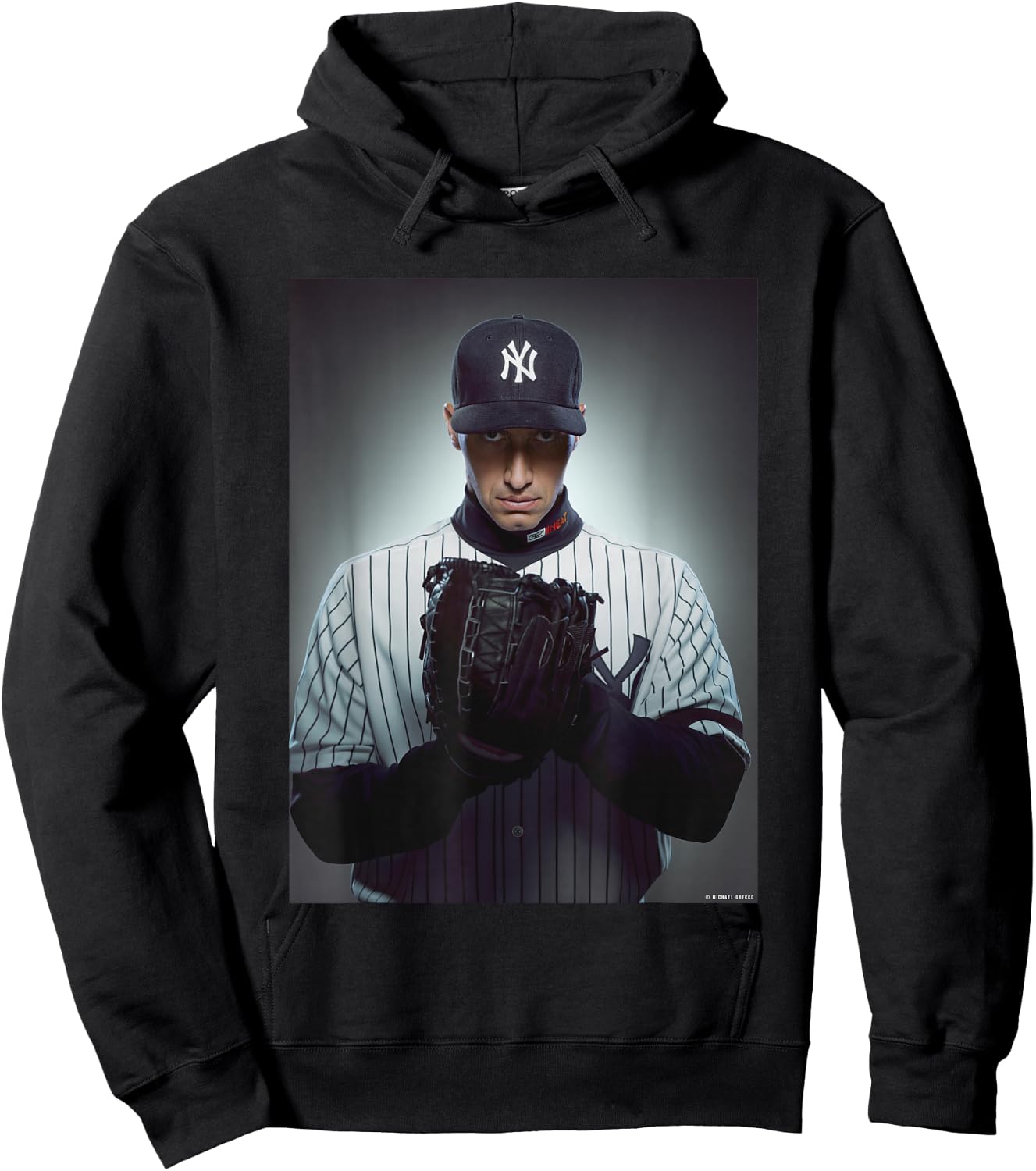 Andy Pettitte New York Yankees Catcher by Michael Grecco Hoodie - Hoodie | Black