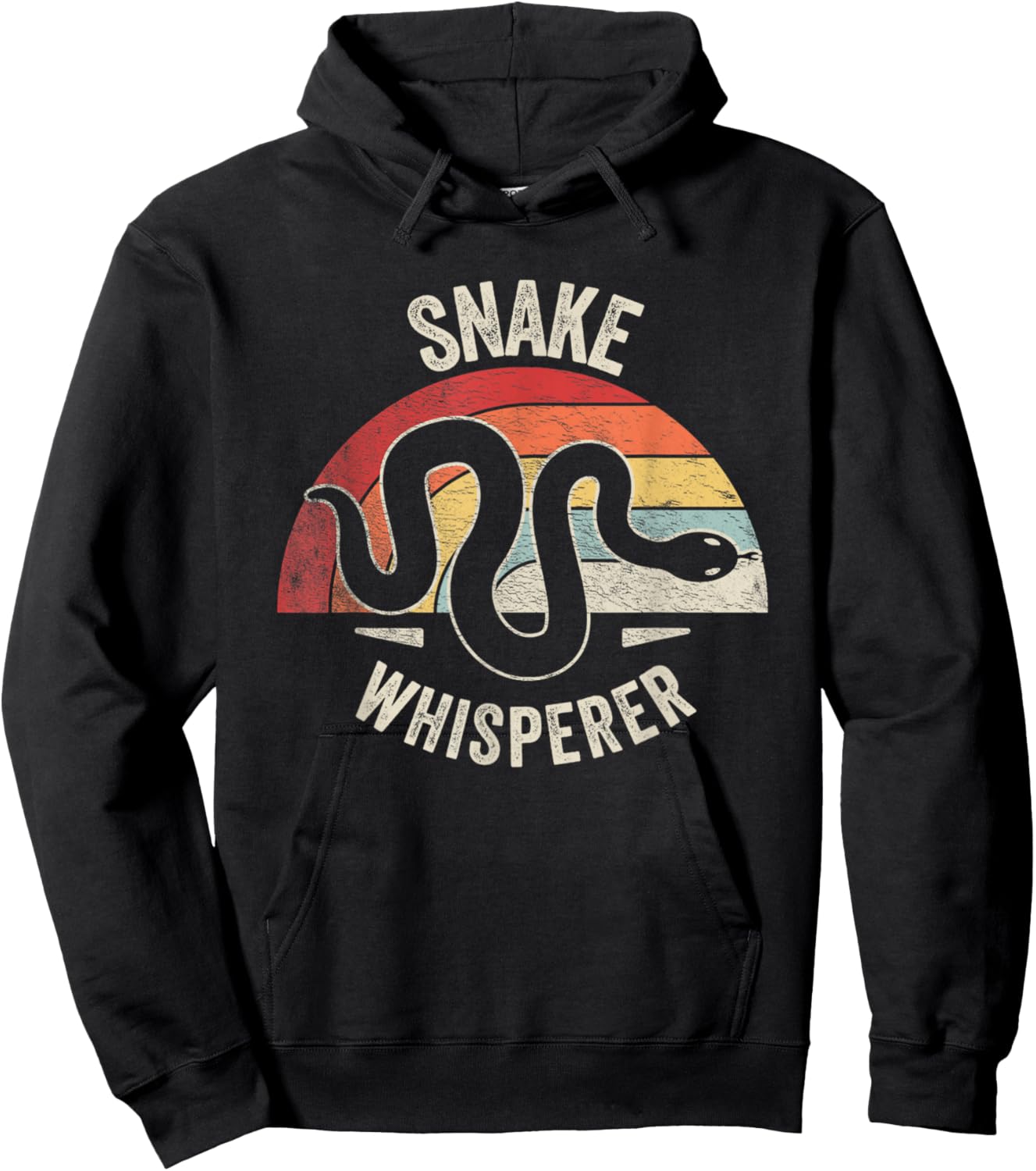 Retro Vintage Snake Whisperer Snake Lover Funny Snake Hoodie - Hoodie | Black