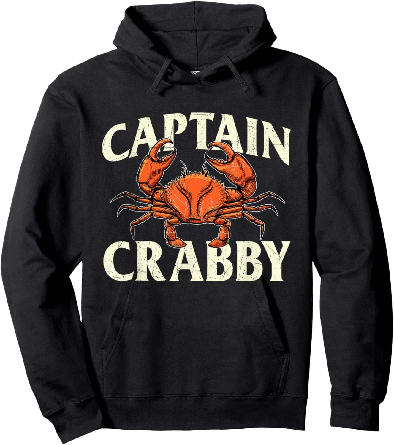 Captain Crabby - Crustacean Crabber Crabbing Seafood Lover Hoodie - Hoodie | Black