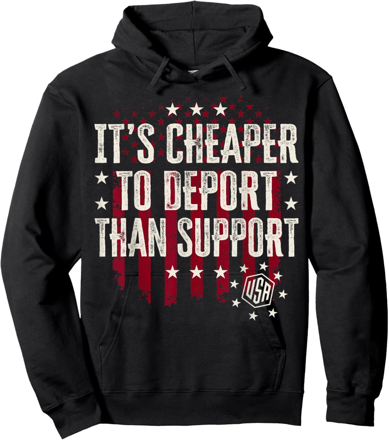 It's Cheaper To Deport Than Support Hoodie - Hoodie | Black