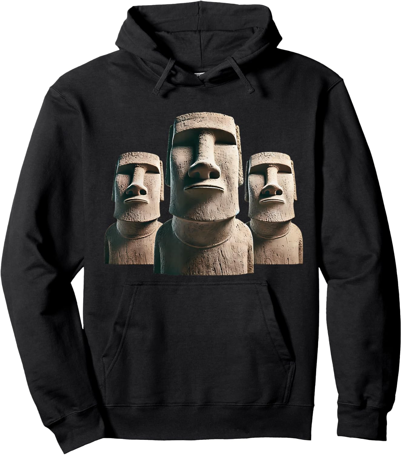 Moai Statue, Moai Monoliths, Easter Island Moai Hoodie - Hoodie | Black