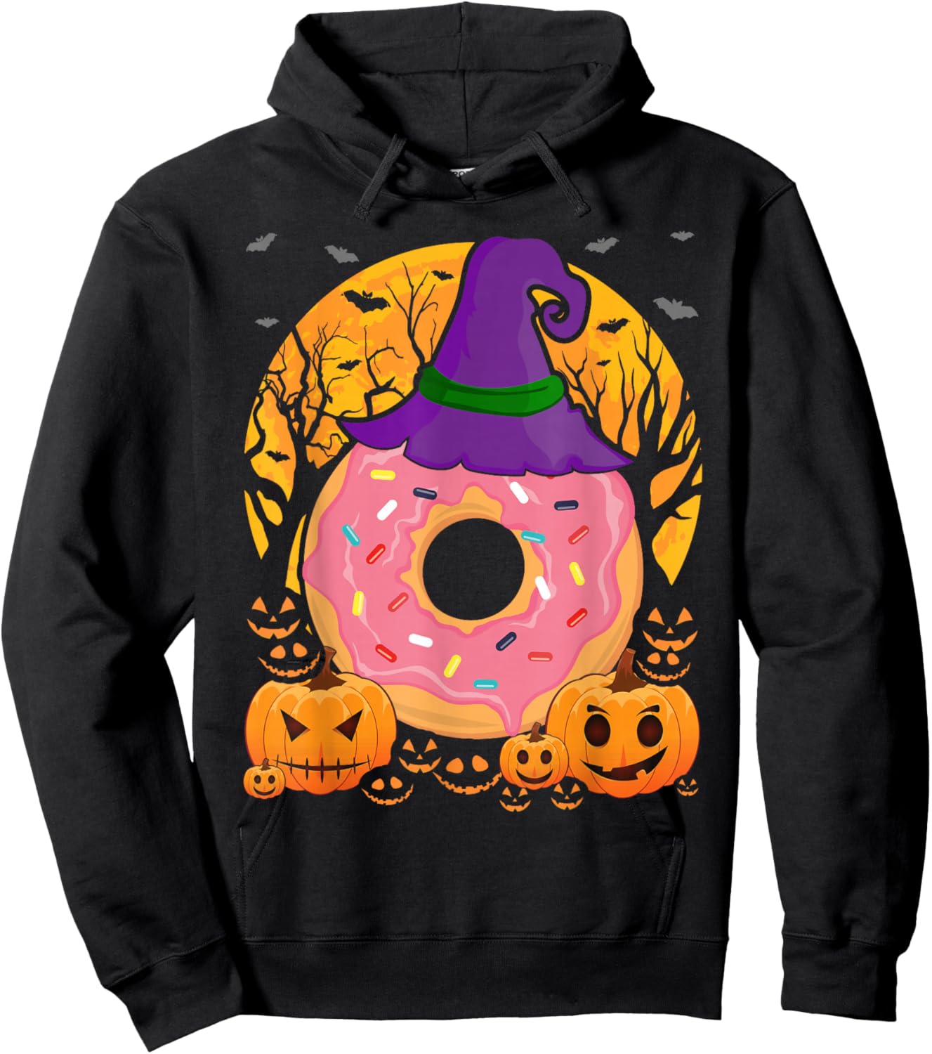 Halloween Donut Cute Food Costume Pastry Chef Men Women Kids Hoodie - Hoodie | Black