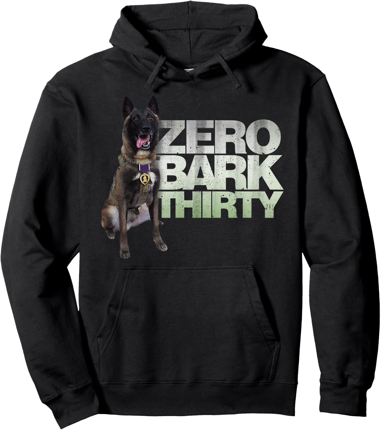 Zero Bark Thirty American Hero Military Dog Hoodie - Hoodie | Black
