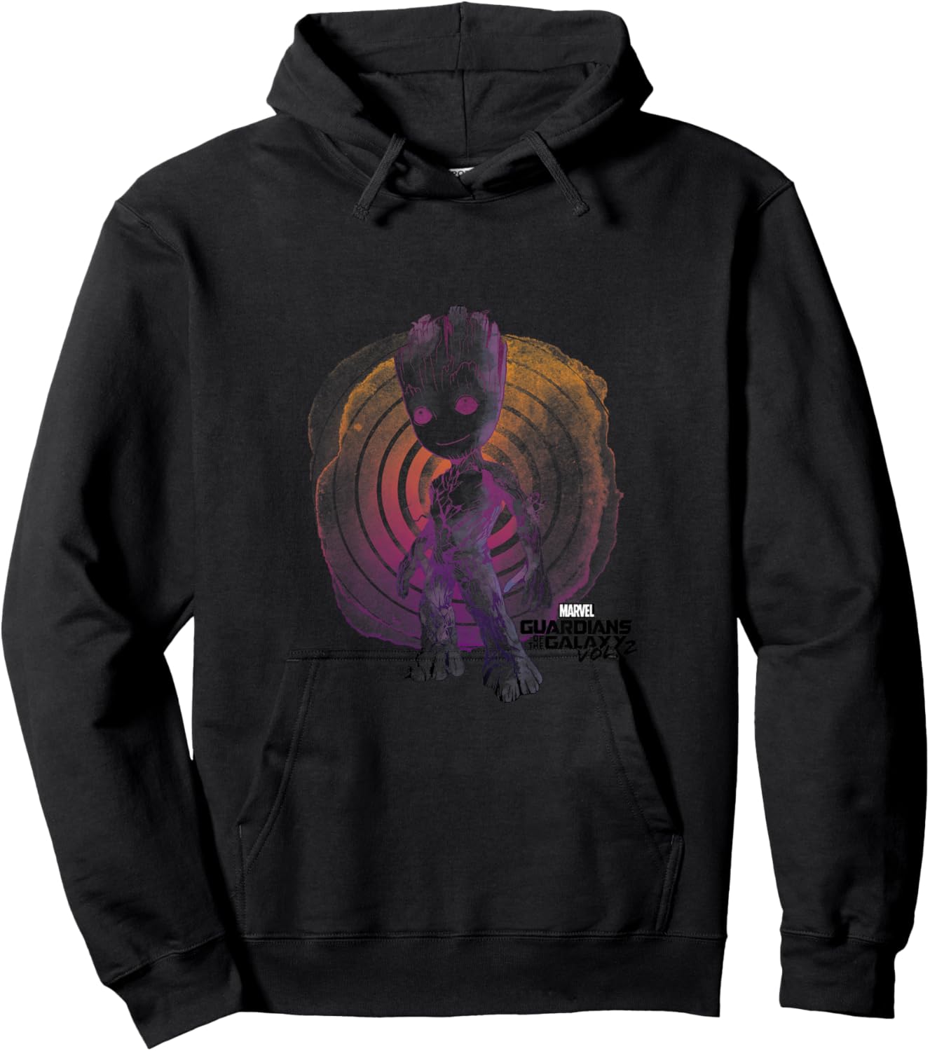 Kids Marvel Guardians of the Galaxy Vol. 2 Watercolor Baby Groot Hoodie - Hoodie | Black