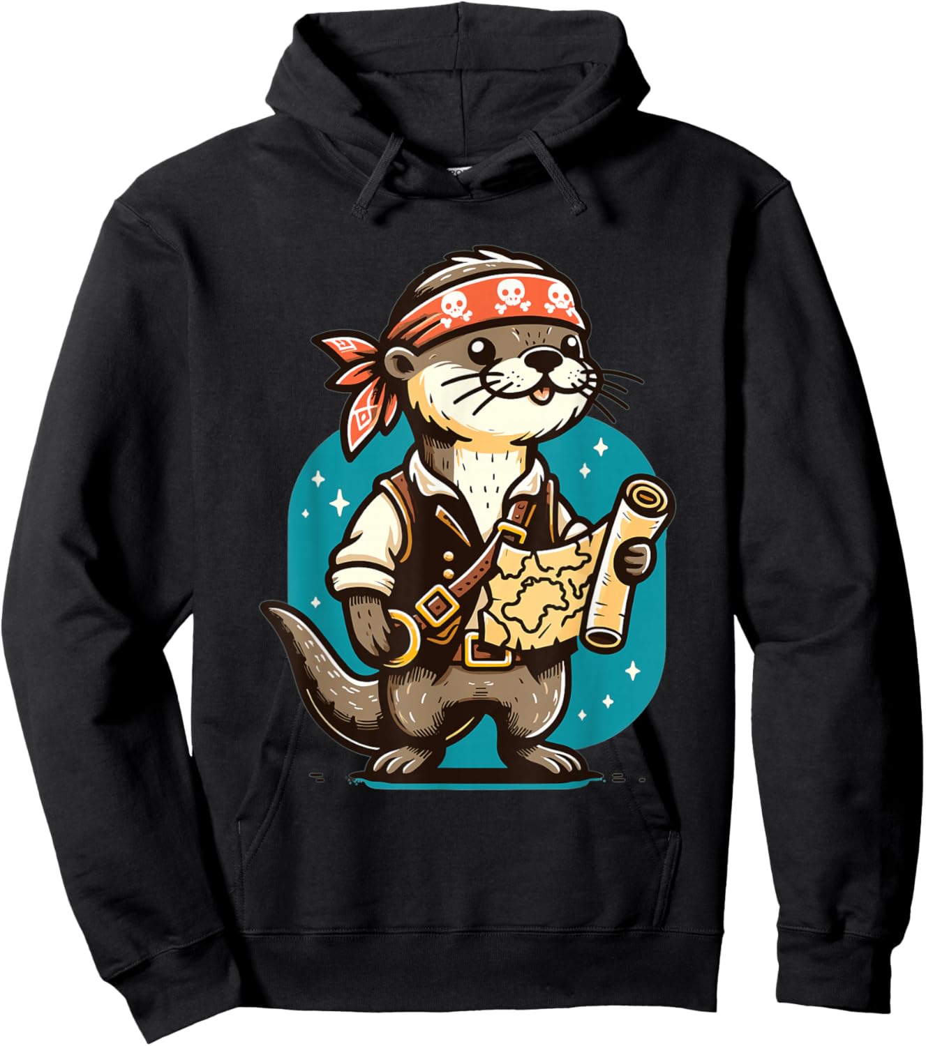 Otter Pirate's Treasure Hunt Hoodie - Hoodie | Black