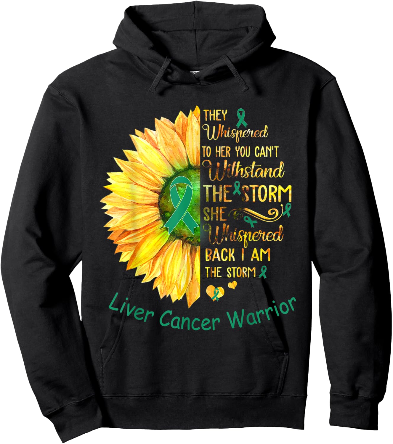 I am the Storm Liver Cancer Warrior Hoodie - Hoodie | Black