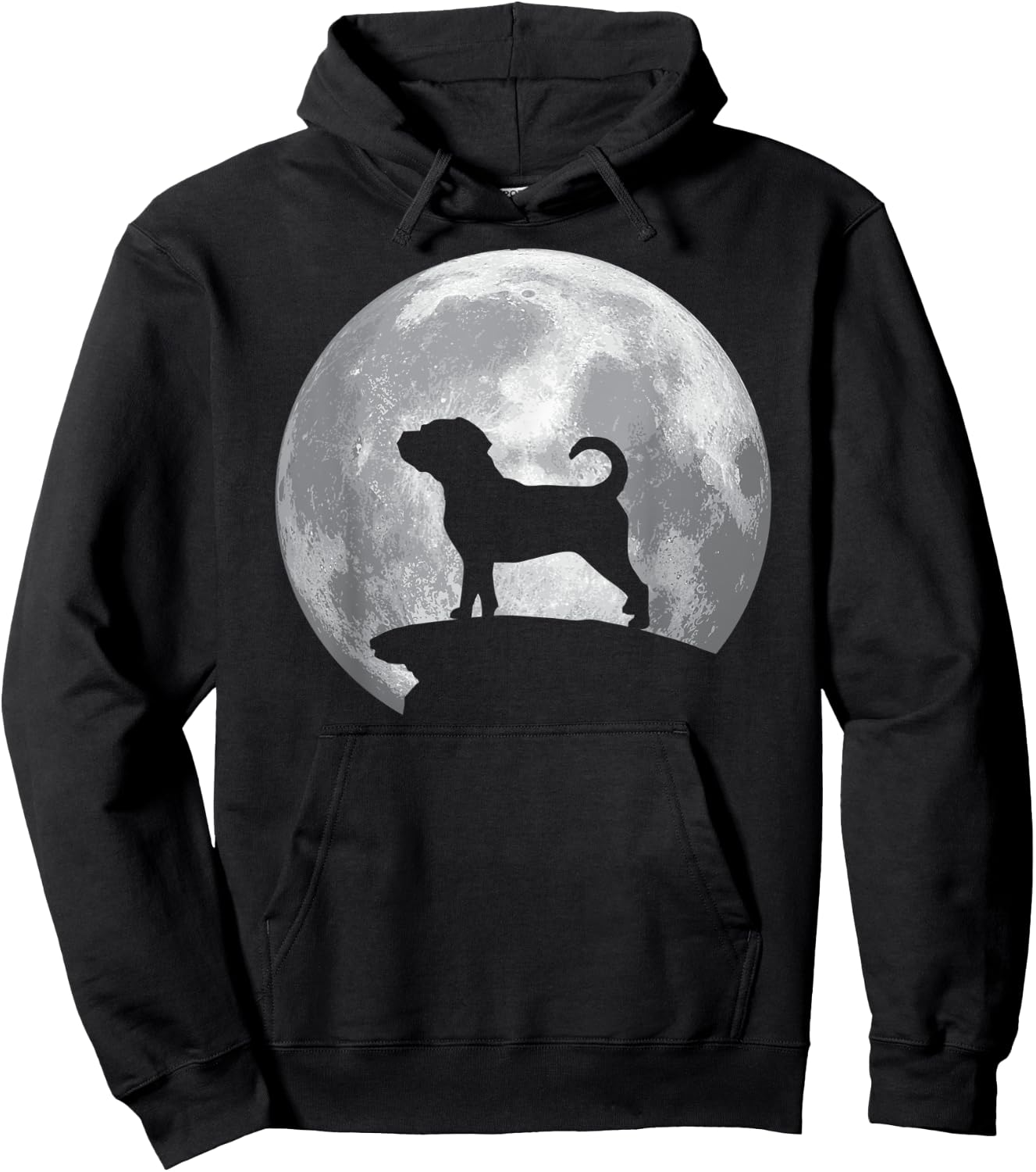 CHUG Dog And Moon Vintage Halloween Costume Men Women Kids Hoodie - Hoodie | Black