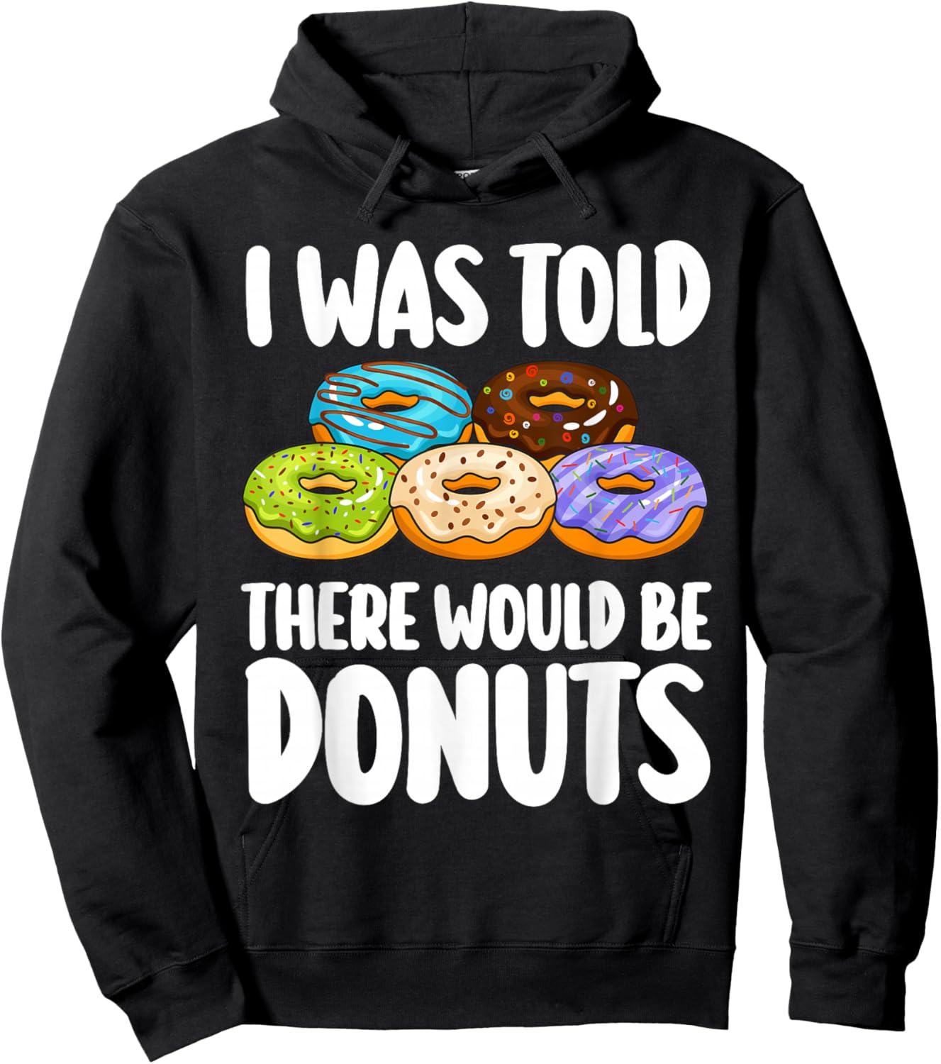 Donut Art Women Kids Doughnut Novelty Lover Donut Hoodie - Hoodie | Black