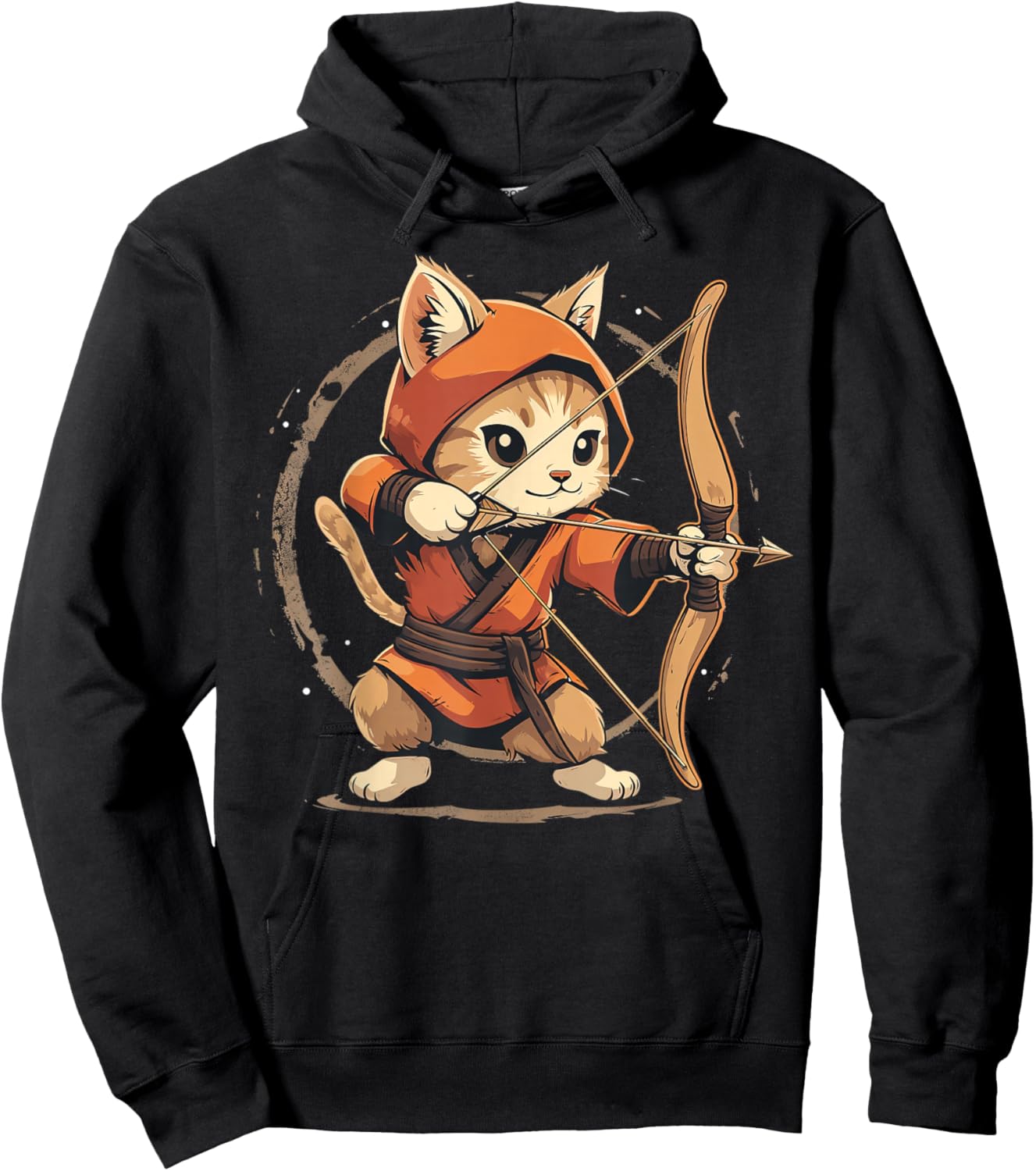 Archer Cat on Archery Women Kids Hoodie - Hoodie | Black
