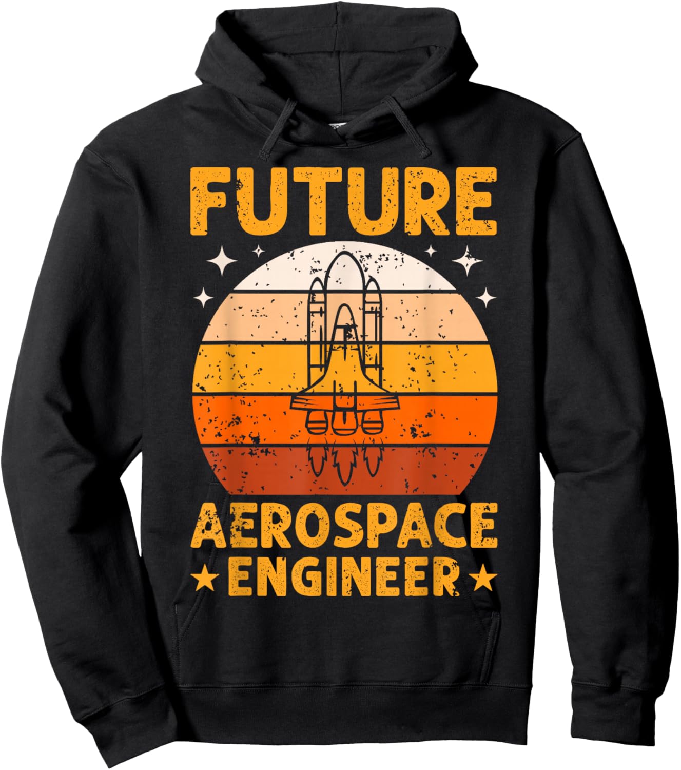 Future Aerospace Engineer Fun Rocket Science Kids Boys Girls Hoodie - Hoodie | Black