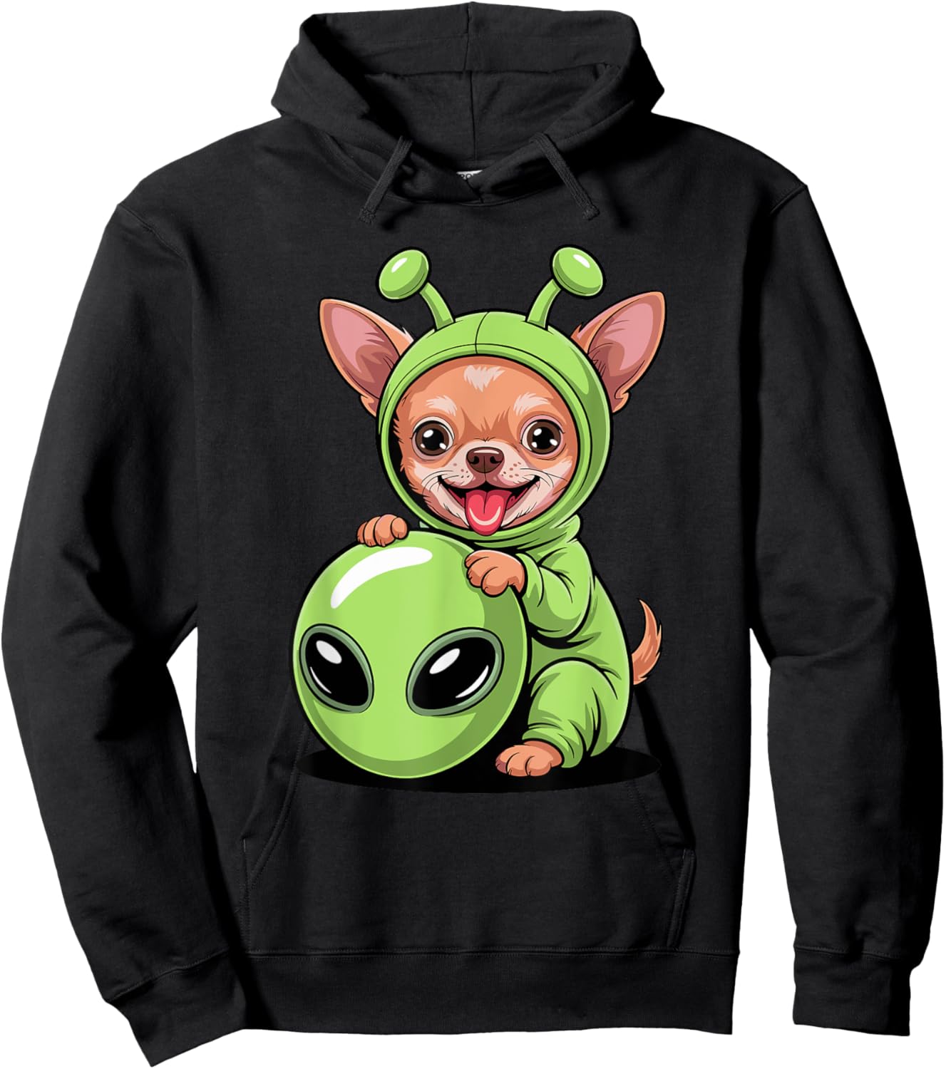 Alien Costume Chihuahua Chihuahuas Chi Hoodie - Hoodie | Black
