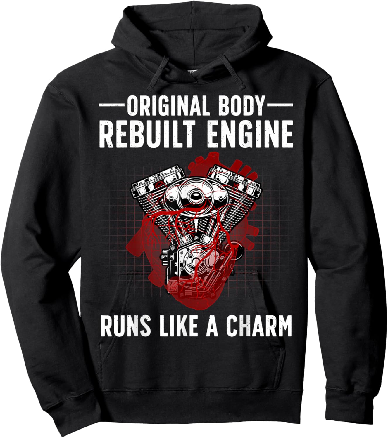 Open Heart Surgery Art Men Women After Transplant Recovery Hoodie - Hoodie | Black