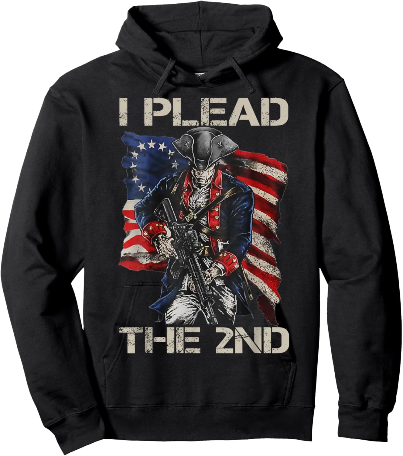 I Plead The 2nd Amendment - Soldier USA Pro Gun Rights Hoodie - Hoodie | Black