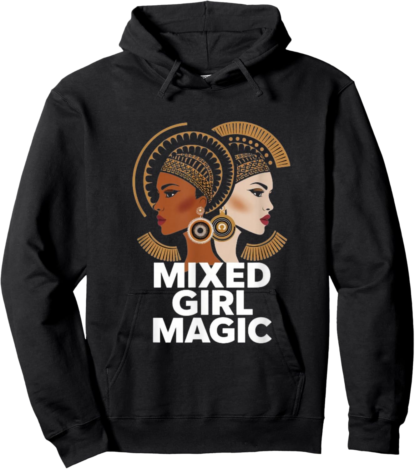 Mixed Girl Magic - Biracial Women Empowerment Hoodie - Hoodie | Black