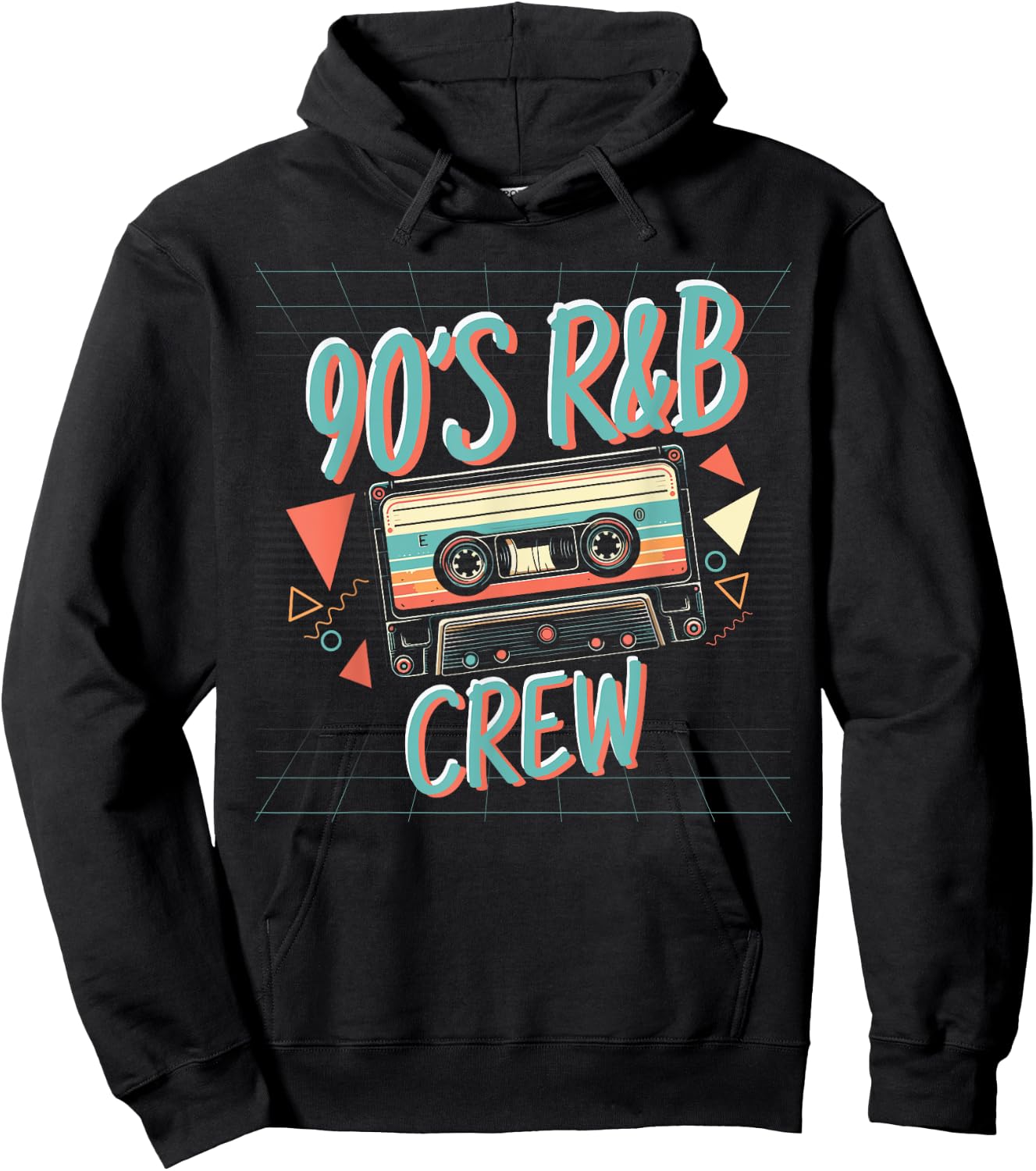 90s R&B Music Lover Crew Hoodie - Hoodie | Black