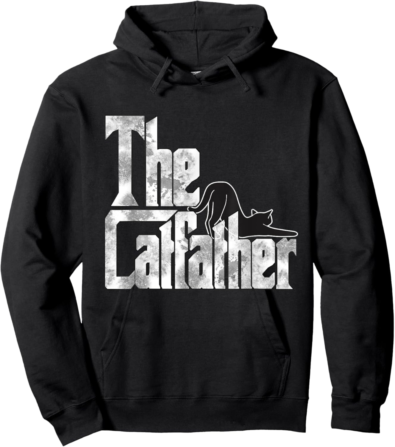 The Catfather Black Cat Father Mafia Whiskers Male Daddy Hoodie - Hoodie | Black