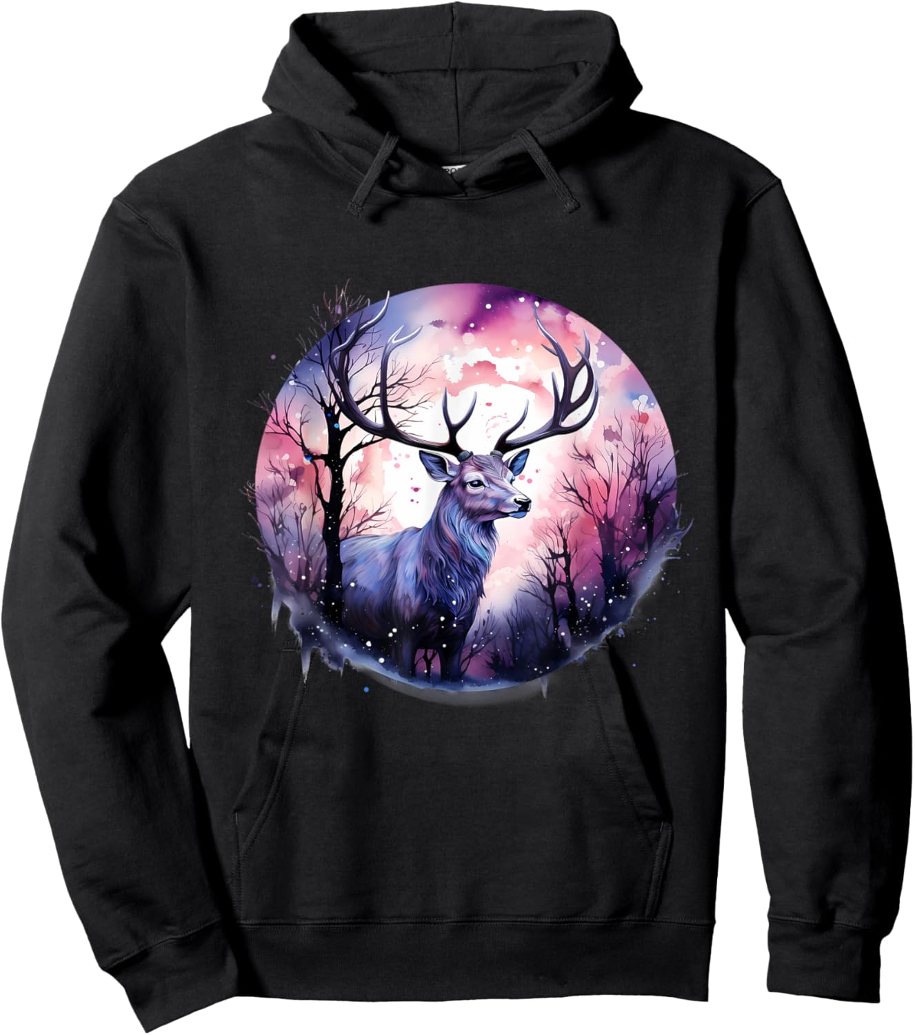 Deer Nature Wildlife Animal Art Artwork Animal Lovers Forest Hoodie - Hoodie | Black