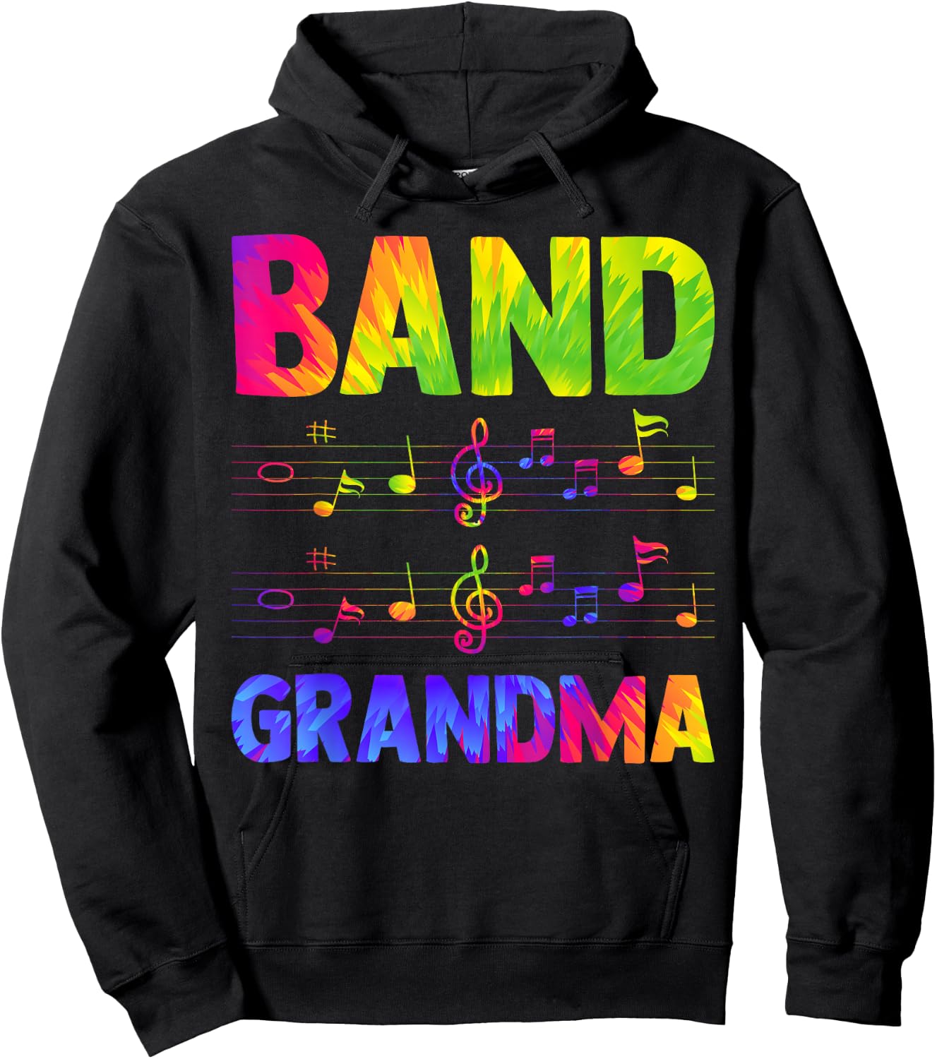 Band Grandma Marching Band Grandma Marching Band Grandmother Hoodie - Hoodie | Black
