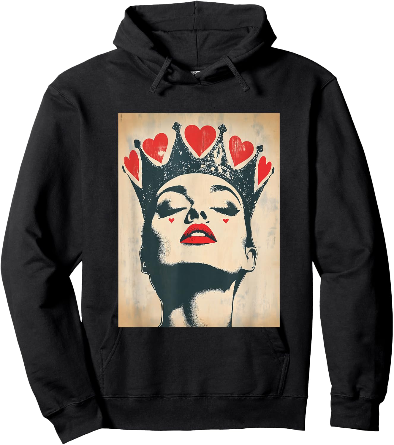 Queen of Hearts Hoodie - Hoodie | Black