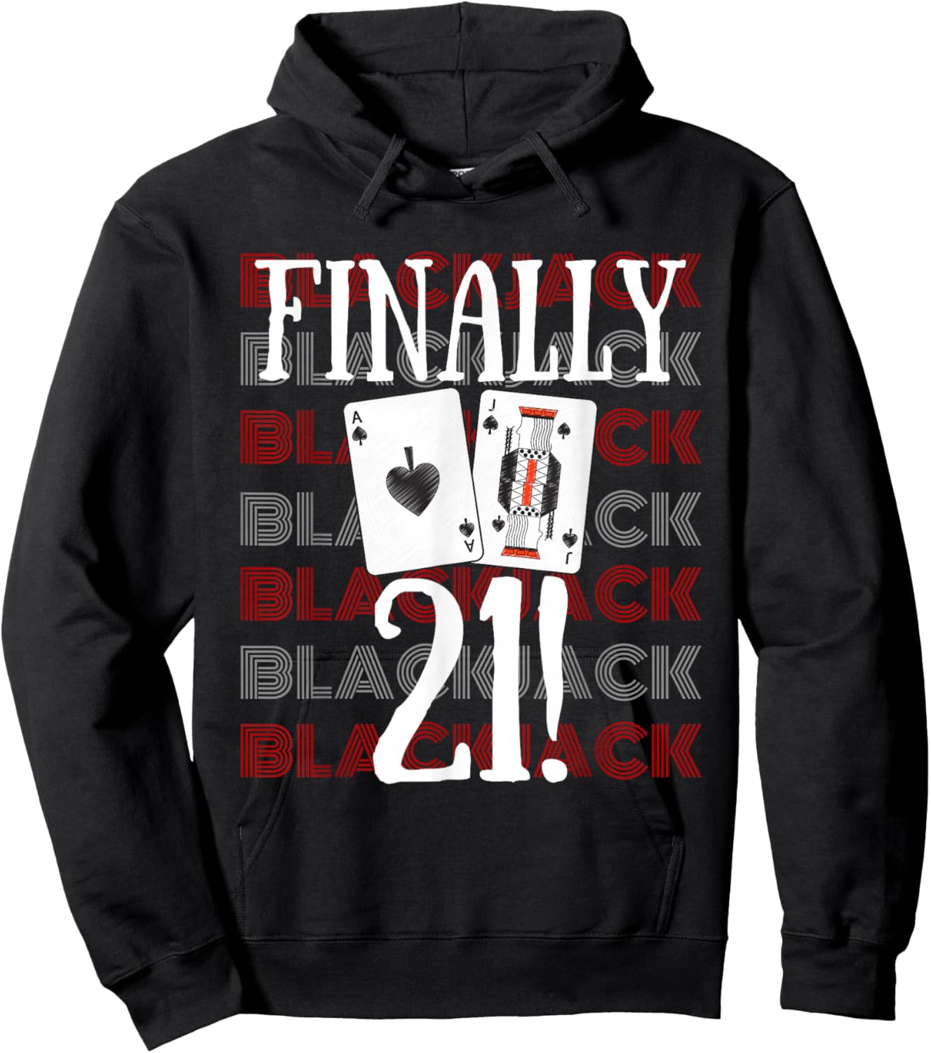 21st Birthday Las Vegas Casino Gambling Blackjack Hoodie - Hoodie | Black