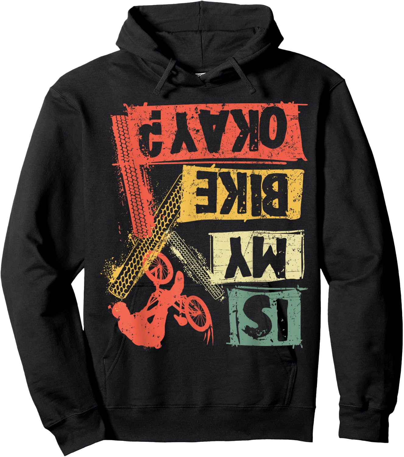 Is my bike okay? MTB mountain bike cyclist Biking Biker gift Hoodie - Hoodie | Black