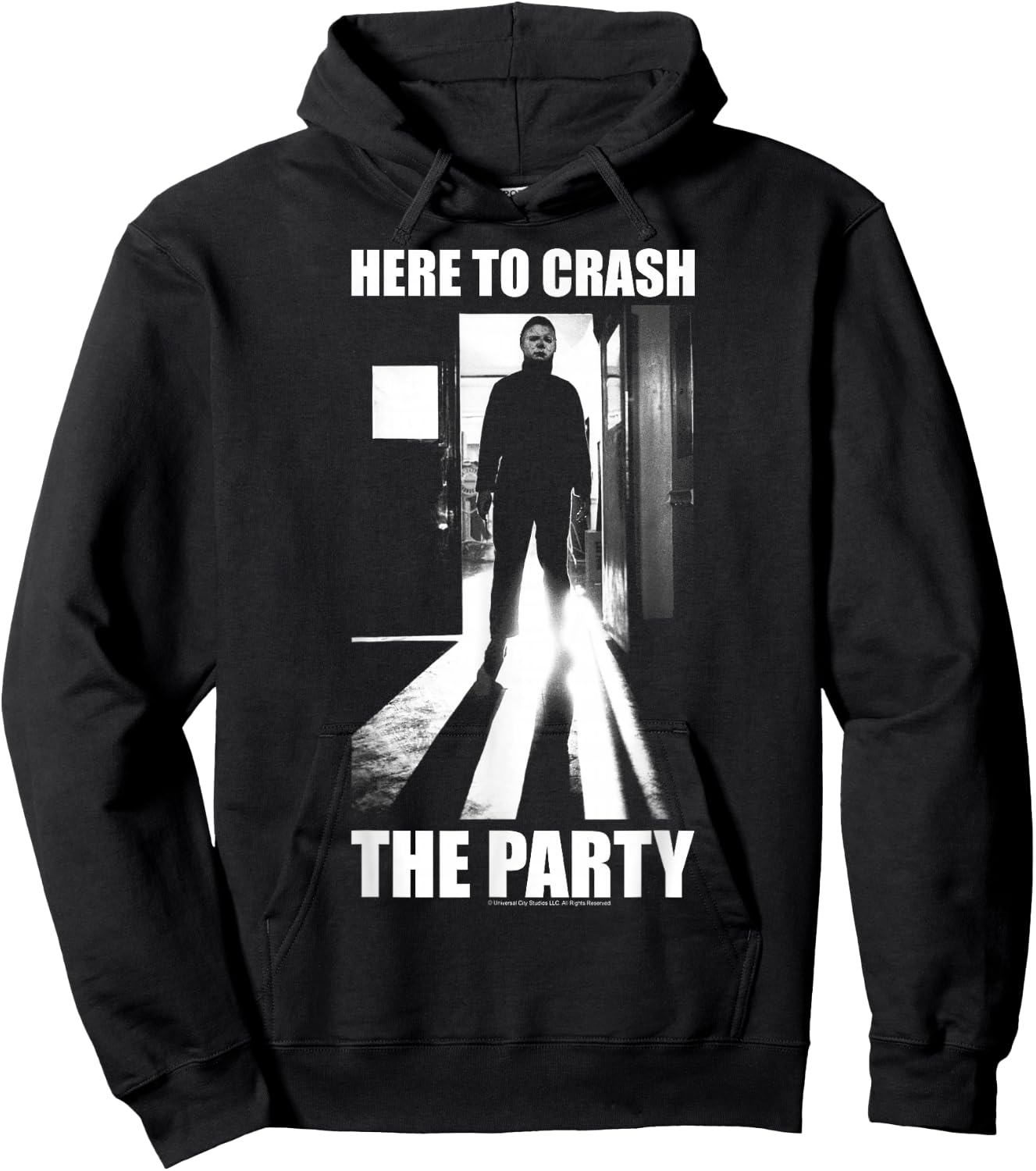 Halloween Michael Myers Here to Crash The Party Small Hoodie - Hoodie | Black