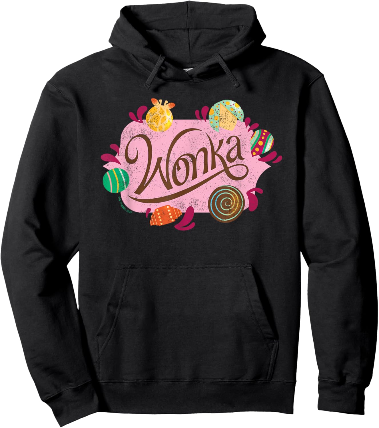 Wonka - Logo & Candy Hoodie - Hoodie | Black