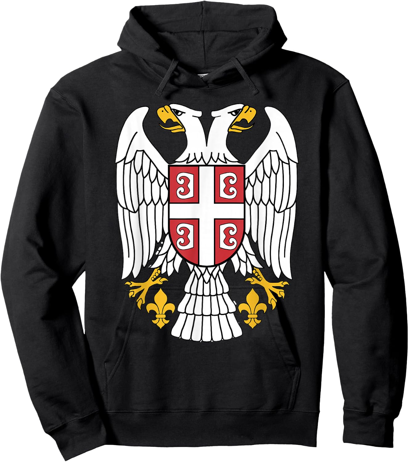 Serbian Eagle srpski Grb Emblem Serbia double-headed eagle Hoodie - Hoodie | Black