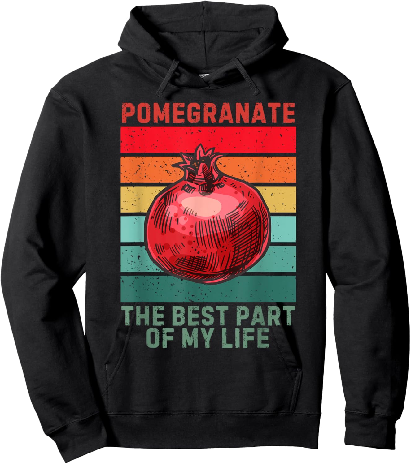 Vintage Pomegranate The Best Part Of My Life Fruit Lover Hoodie - Hoodie | Black