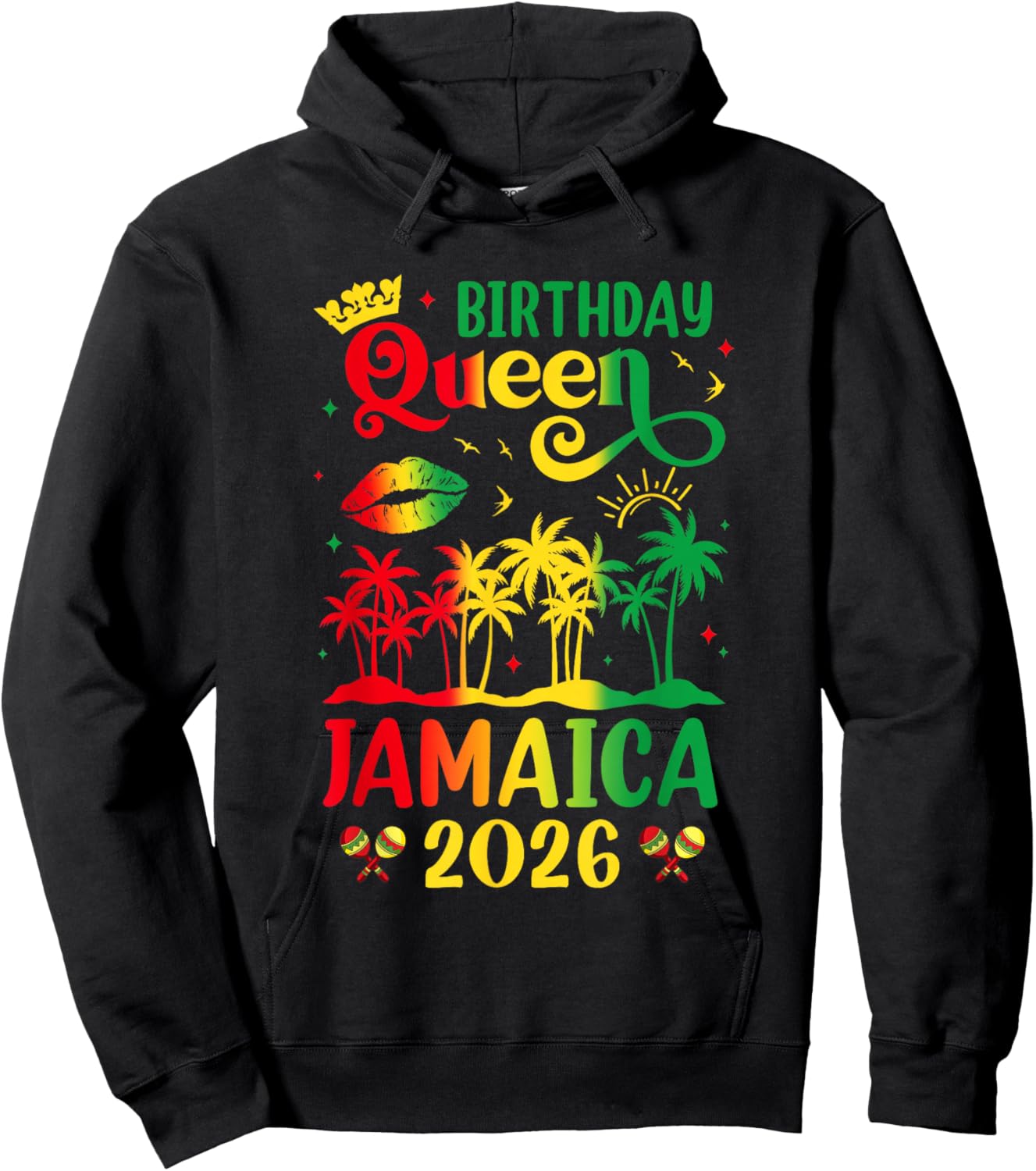 Birthday Jamaica Girl 30Th 40Th Party Jamaican Vacation 2026 Hoodie - Hoodie | Black